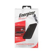پاور بانک 10هزار میلی آمپر energizerمدل UE10064 مشکی ( گارانتی متین )