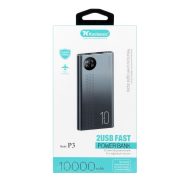 پاور بانک فست شارژ 37 وات KUCLASSIC مدل P3 ظرفیت 10000 میلی آمپر
