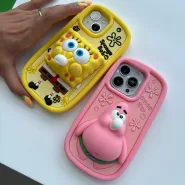 خرید قاب فانتزی پاتریک و باب اسفنجی آدامسی برای اپل آیفون 11 با کمترین قیمت - فروشگاه اینترنتی لئون تک