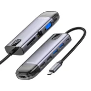 خرید هاب شارژر تایپ سی 6 پورت مک دودو Mcdodo HU-7740 6 in 1 USB-C HUB با کمترین قیمت - فروشگاه اینترنتی لئون تک