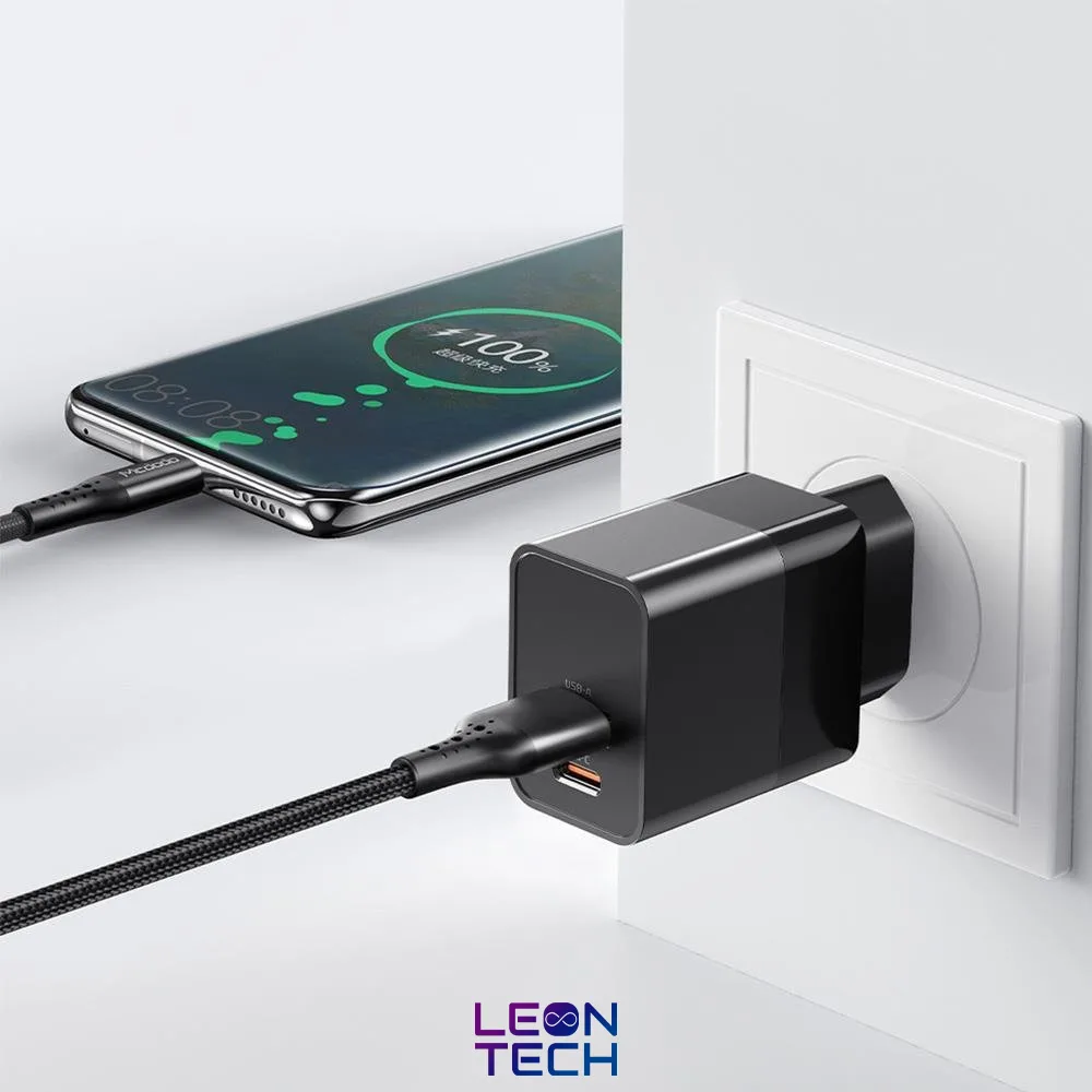 3 خرید آداپتور 20 وات مک دودو به همراه کابل لایتنینگ مدل Mcdodo CH-1952 با کمترین قیمت - فروشگاه اینترنتی لئون تک